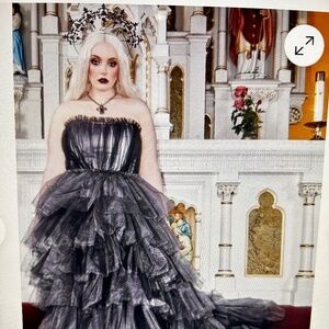 *NWT* Dolls Kill UNHOLY Plus Dramatic Flair Tulle Maxi Dress Size 1X DRESSY